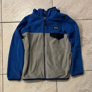 Patagonia Kids Blue and Gray Hoodie